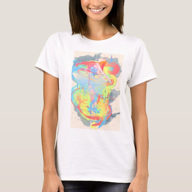 Dancing Ballerina - Watercolor T-Shirt (Front)