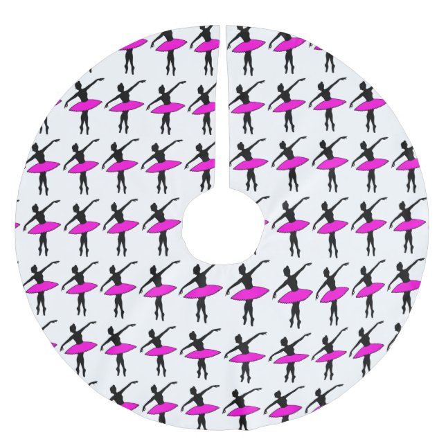 Dancing Ballerinas Ballet Dance Teacher Studio Brushed Polyester Tree Skirt (Front)