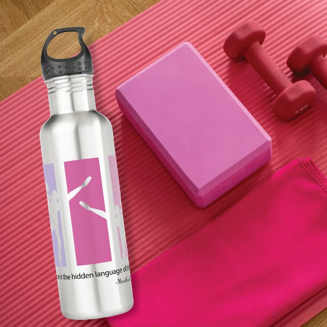 Dancing Ballerinas Quote Pink Laveder 710 Ml Water Bottle (Creator Uploaded)