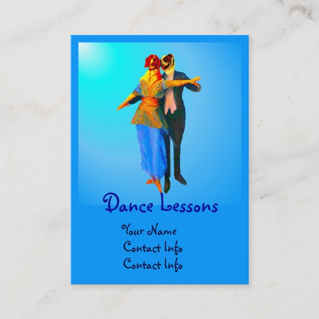 Dancing Ballroom Dogs Business Card (Front)