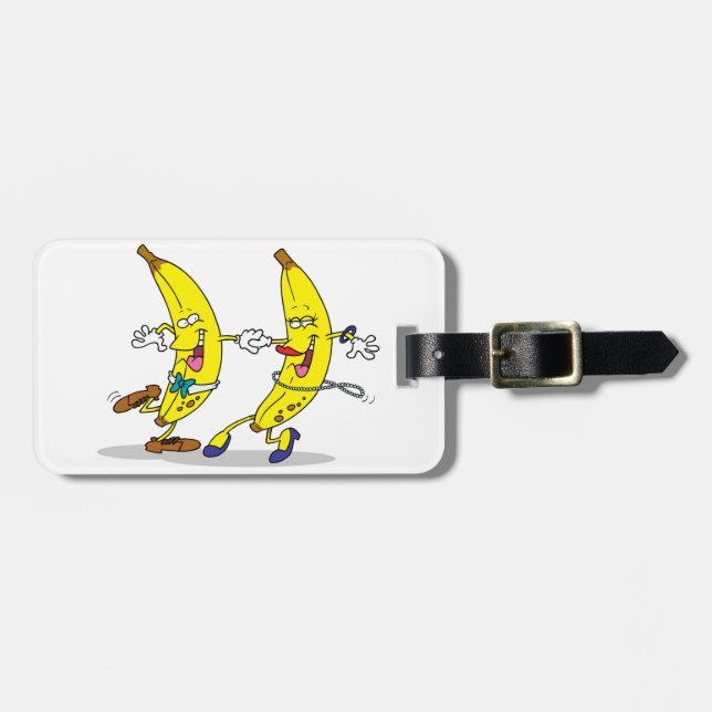 Dancing Bananas Luggage Tags (Front Horizontal)
