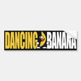 dancing bananayellow white bumper sticker