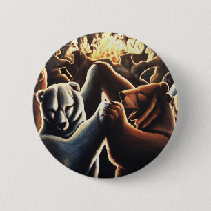 Dancing Bear Buttons Pin Party Animal Buttons Gift