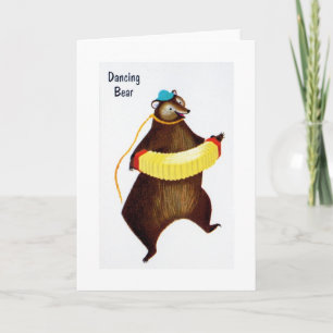 Dancing Bear, Greeting Card