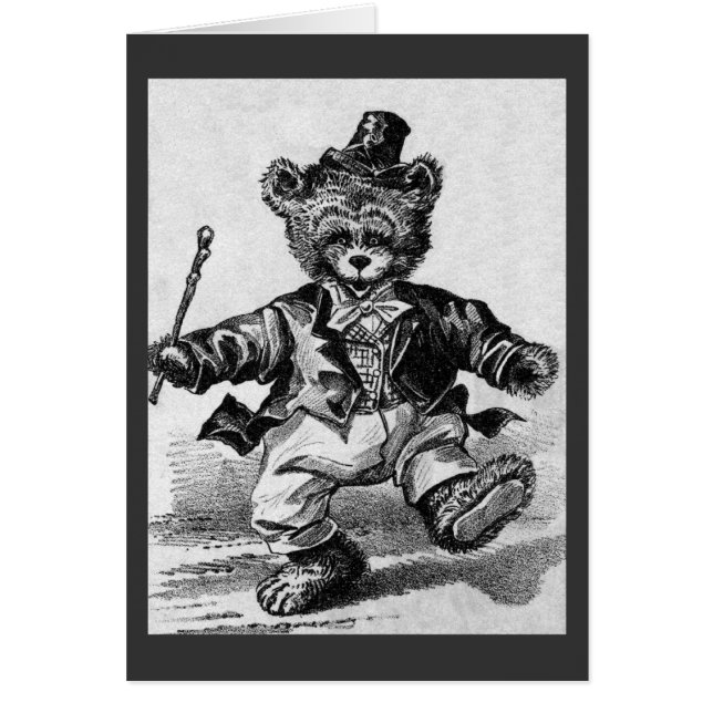 Dancing Bear Pat - Letter D - Vintage Teddy Bear (Front)