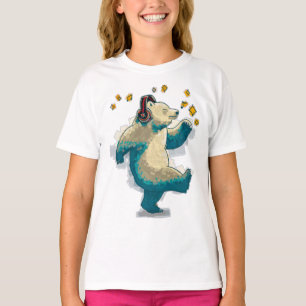 Dancing Bear with headphones T-Shirt