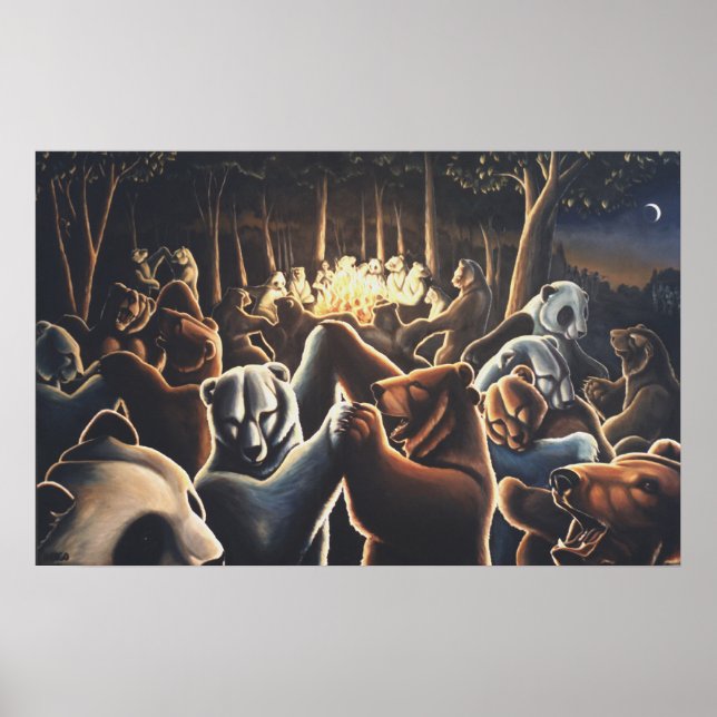 Dancing Bears Art Prints Bear Art Posters (Front)