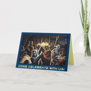 Dancing Bears Card Bear Art Print Invitation Cards