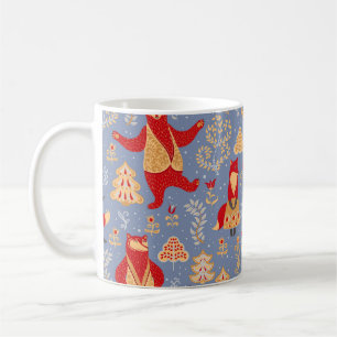 Dancing Bears Foxes Magical Forest Coffee Mug