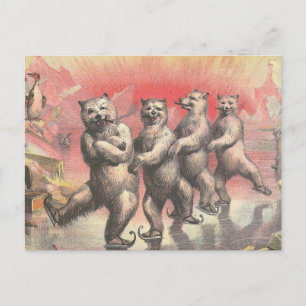 Dancing Bears Postcard