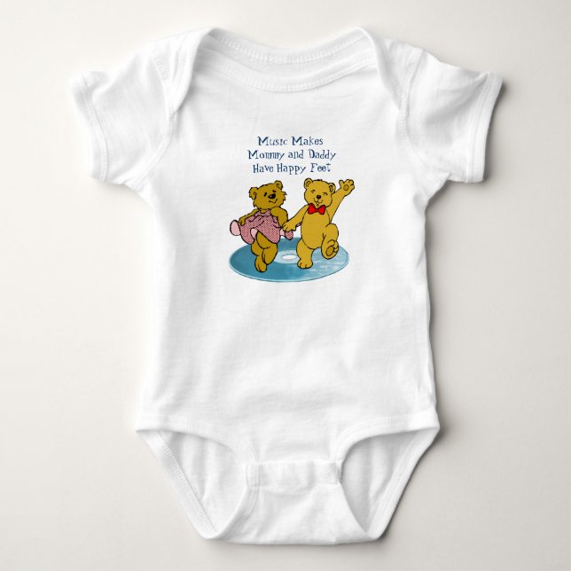 DANCING BEARS-T-SHIRT BABY BODYSUIT (Front)