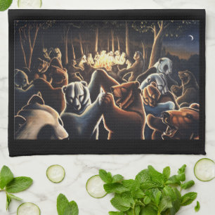 Dancing Bears Towel Party Animals Bear Tea Towel