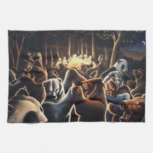 Dancing Bears Towel Party Animals Bear Tea Towel