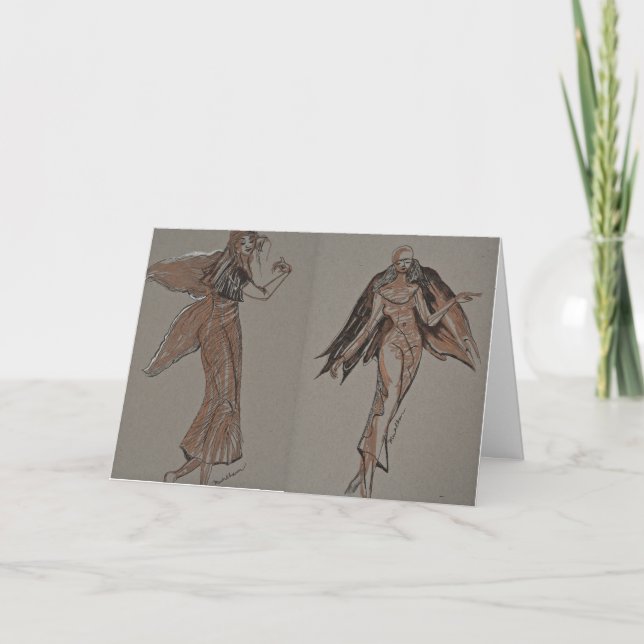 Dancing Bedouin Angels Holiday Card (Front)
