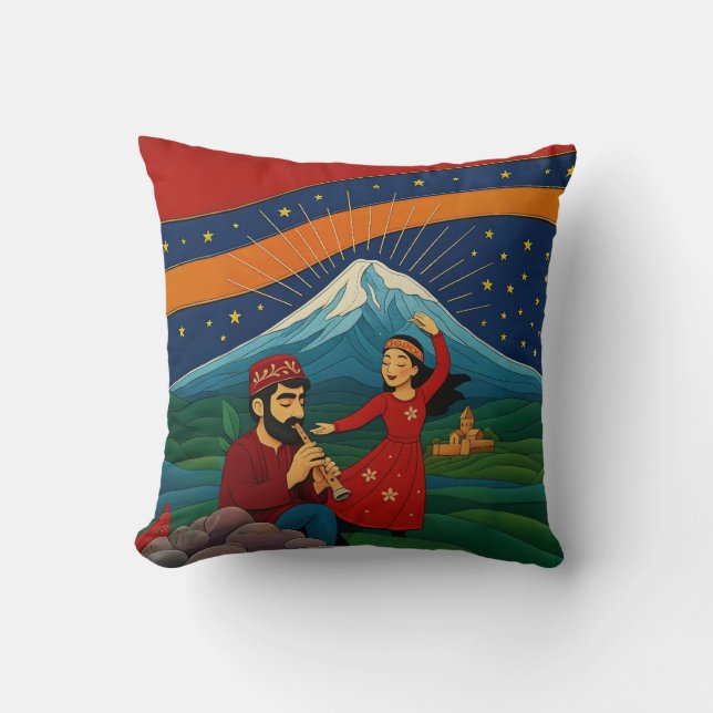 Dancing beneath Mount Ararat  Cushion (Front)