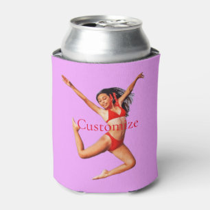Dancing Bikini Model Thunder_Cove Can Cooler