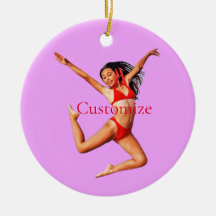 Dancing Bikini Model Thunder_Cove Ceramic Tree Decoration