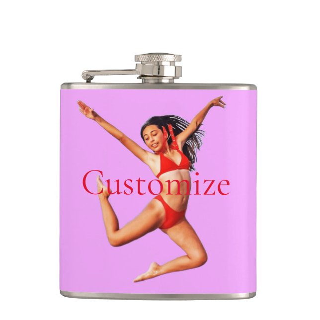 Dancing Bikini Model Thunder_Cove Hip Flask (Front)