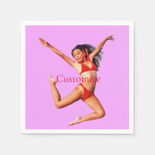 Dancing Bikini Model Thunder_Cove Napkin
