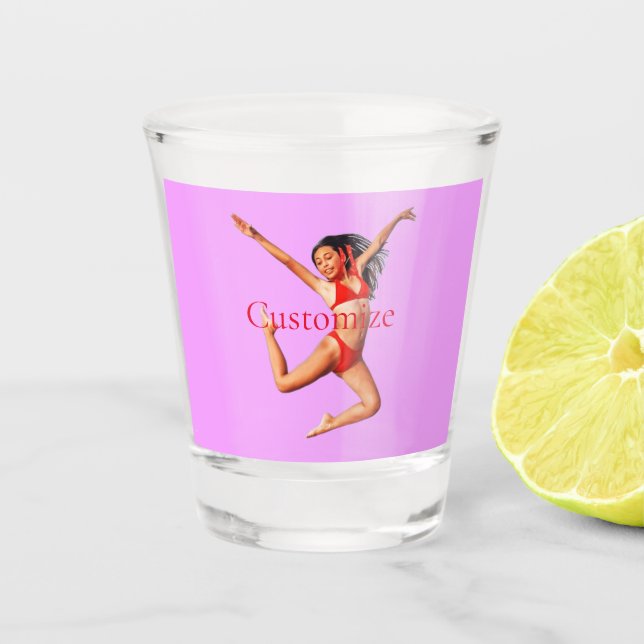 Dancing Bikini Model Thunder_Cove Shot Glass (Front)