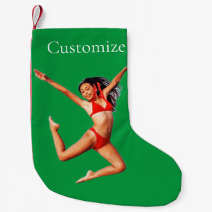 Dancing Bikini Model Thunder_Cove Small Christmas Stocking