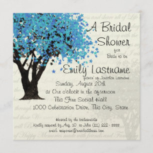 Dancing Blooms Tree Bridal Shower Invitation