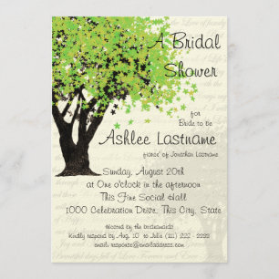 Dancing Blooms Tree Bridal Shower Invitation