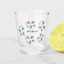 Dancing Blue Dragonfly Art Personalised Shot Glass