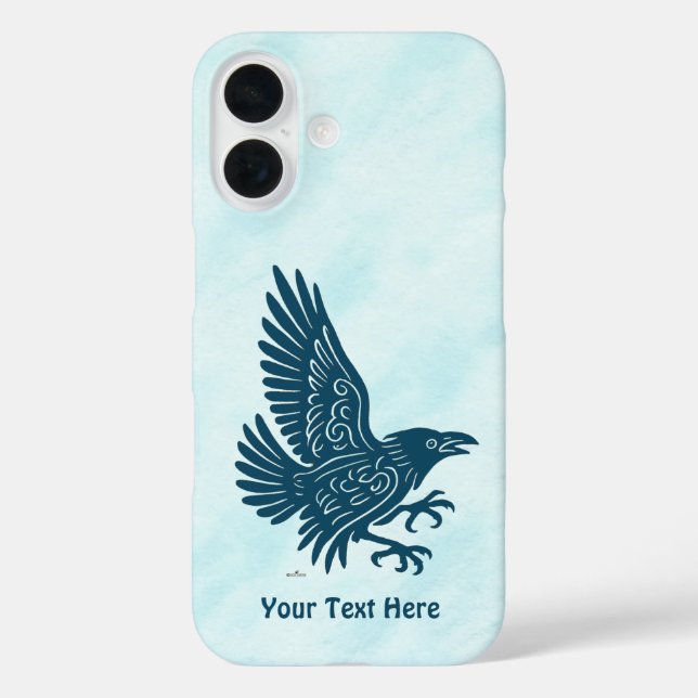 Dancing Blue Raven Case-Mate iPhone Case (Back)
