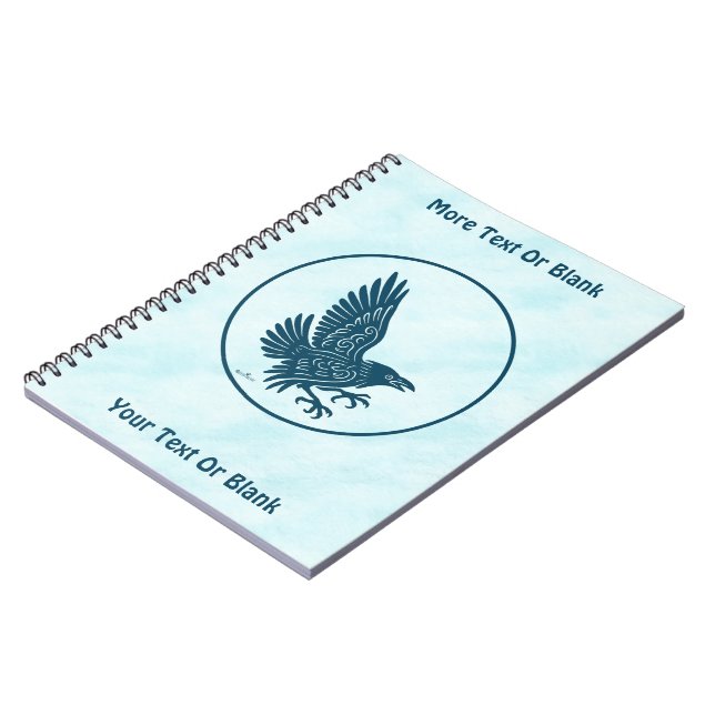 Dancing Blue Raven Notebook (Left Side)