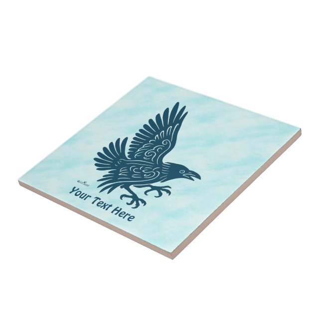 Dancing Blue Raven Tile (Side)