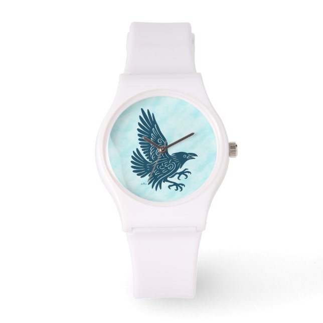 Dancing Blue Raven Watch (Front)