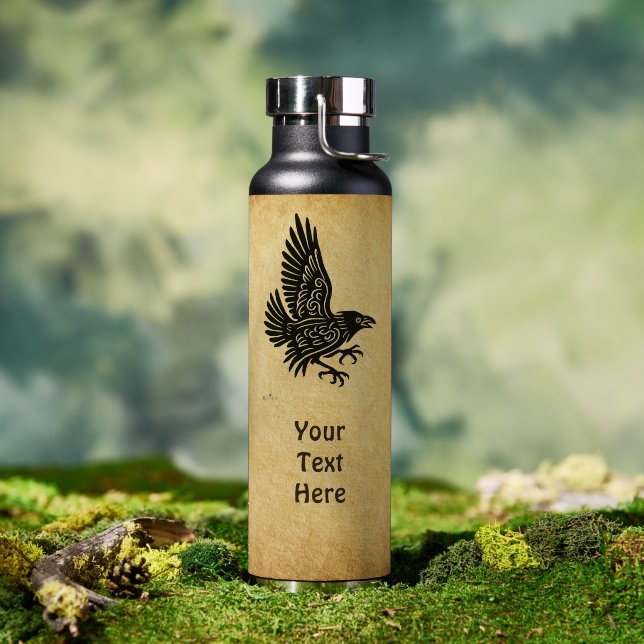 Dancing Blue Raven Water Bottle (Outdoor (Rotated))