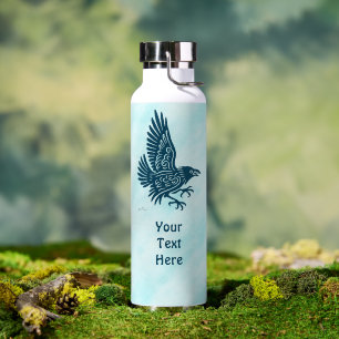 Dancing Blue Raven Water Bottle
