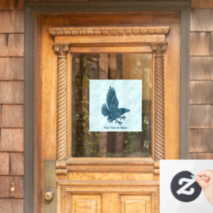 Dancing Blue Raven Window Cling