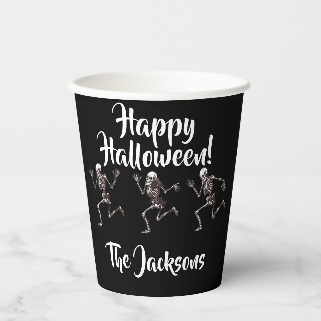 Dancing Bones Paper Cups (Front)