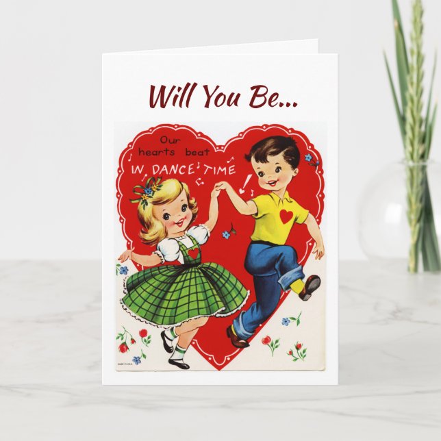 Dancing Boy And Girl Card (Front)