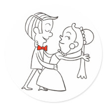 Dancing Bride & Groom Black And White Wedding