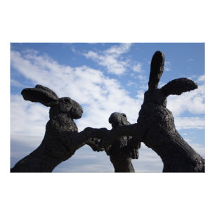 Dancing Bunnies, Dublin, Ohio Photo Print