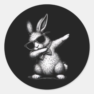 Dancing Bunny - Easter Basket Stuffer Cool Bunny Classic Round Sticker
