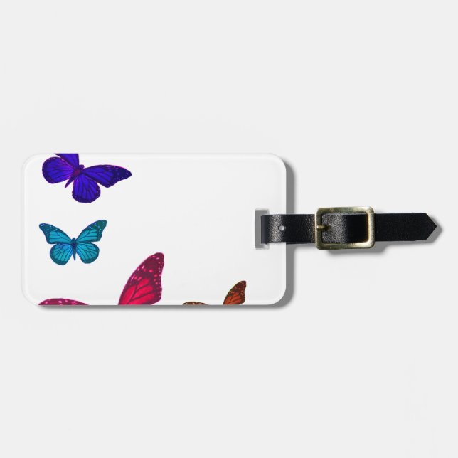 Dancing Butterflies Luggage Tag (Front Horizontal)