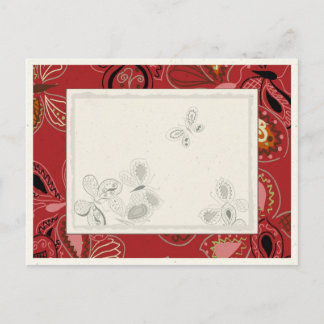 Dancing Butterfly in Red Postcard