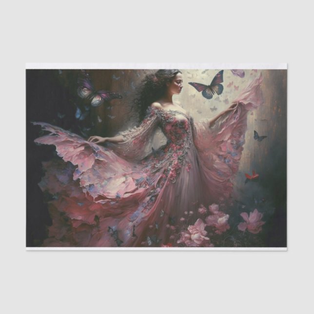 Dancing Butterfly Maiden Tissue Paper (Front)