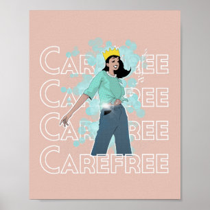 Dancing Carefree Girl  Poster