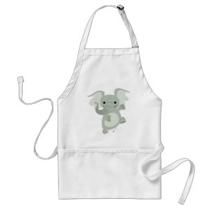 Dancing Cartoon Elephant Cooking Apron