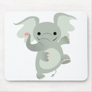 Dancing Cartoon Elephant  Mousepad