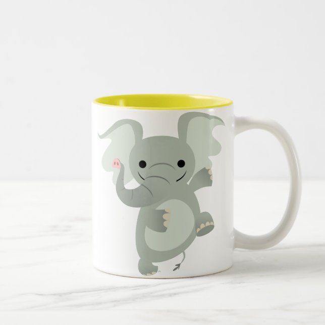 Dancing Cartoon Elephant  Mug (Right)