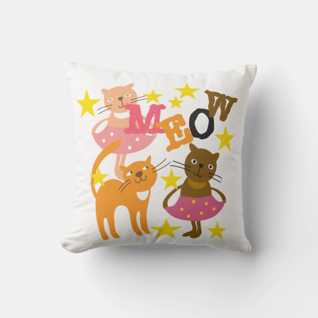 Dancing Cats Cushion (Front)