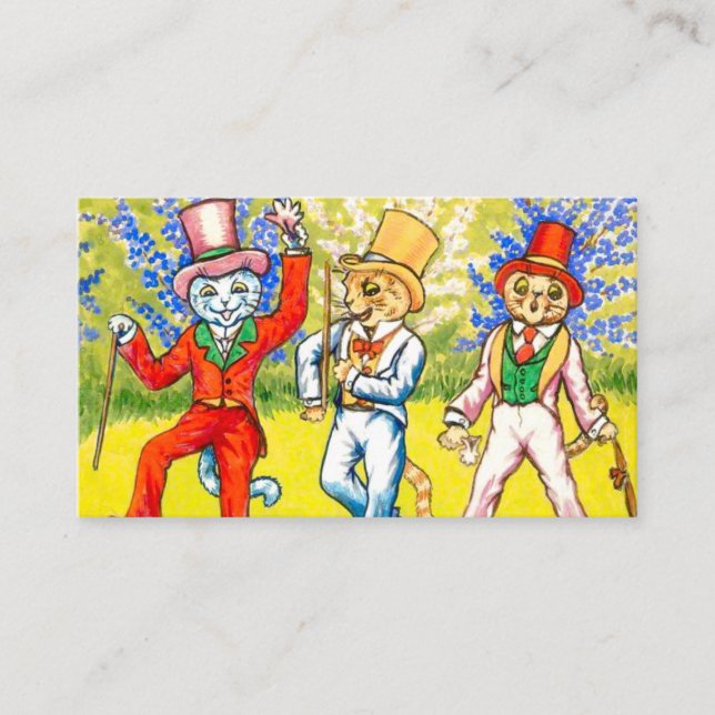 Dancing Cats Enclosure Card (Front)