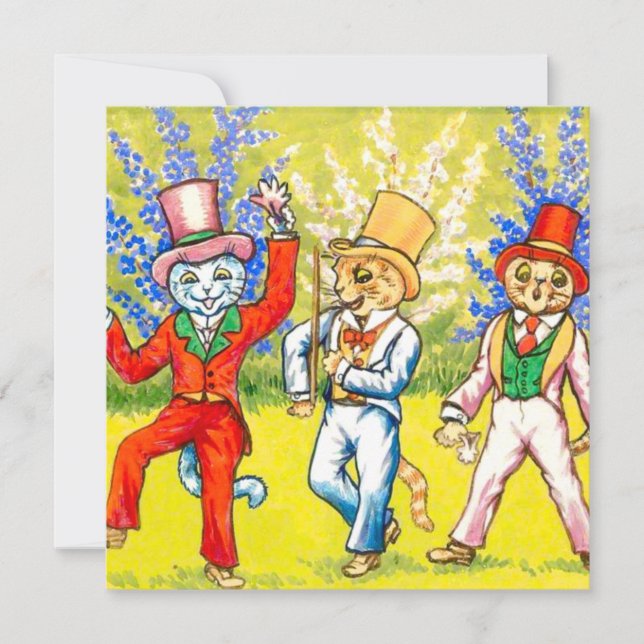 Dancing Cats Invitation (Front)